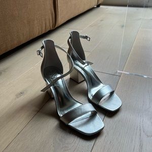 Vince Camuto Silver Block Heels